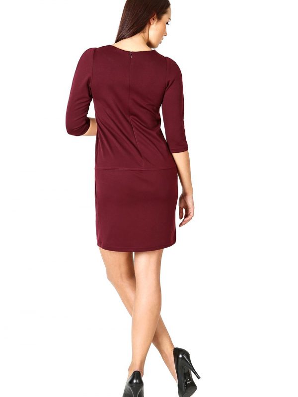 Elena dress, burgundy