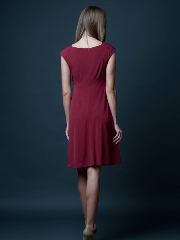 Milena dress, burgundy