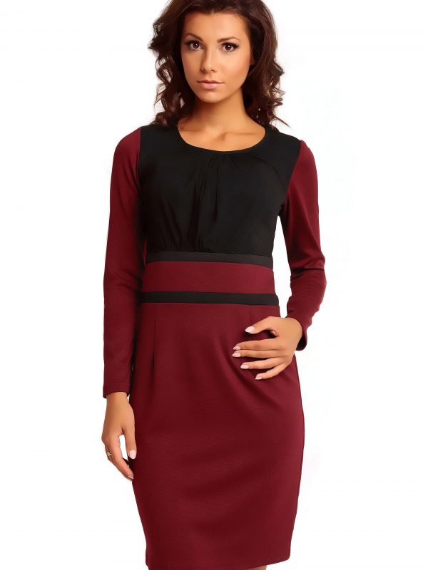 Sukienka VALERIE KNITWEAR w kolorze bordowym